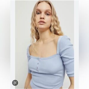 BDG Charli Henley Top NWT Size L